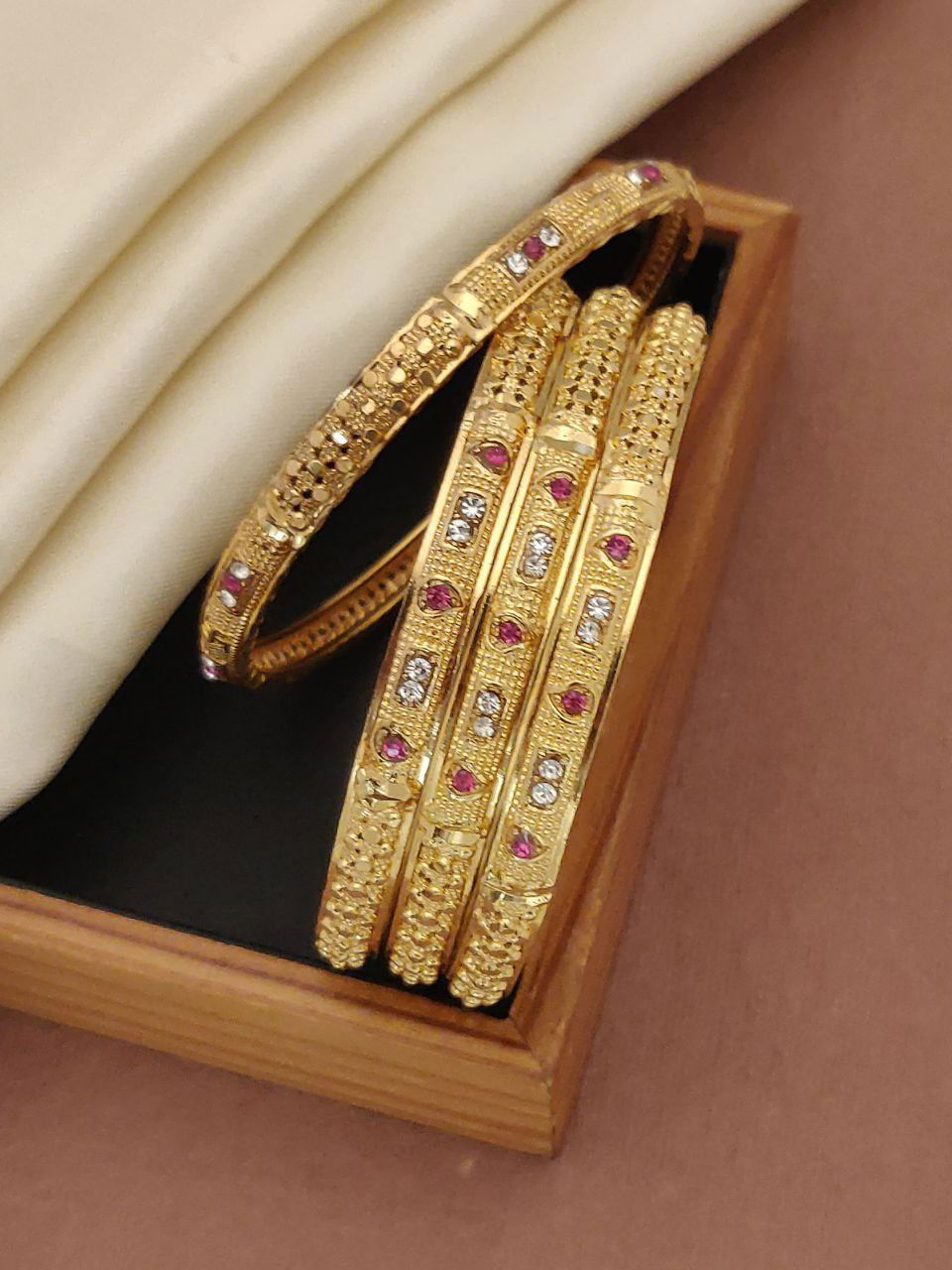 Designer Micro Gold Plating Bangles Catalog
